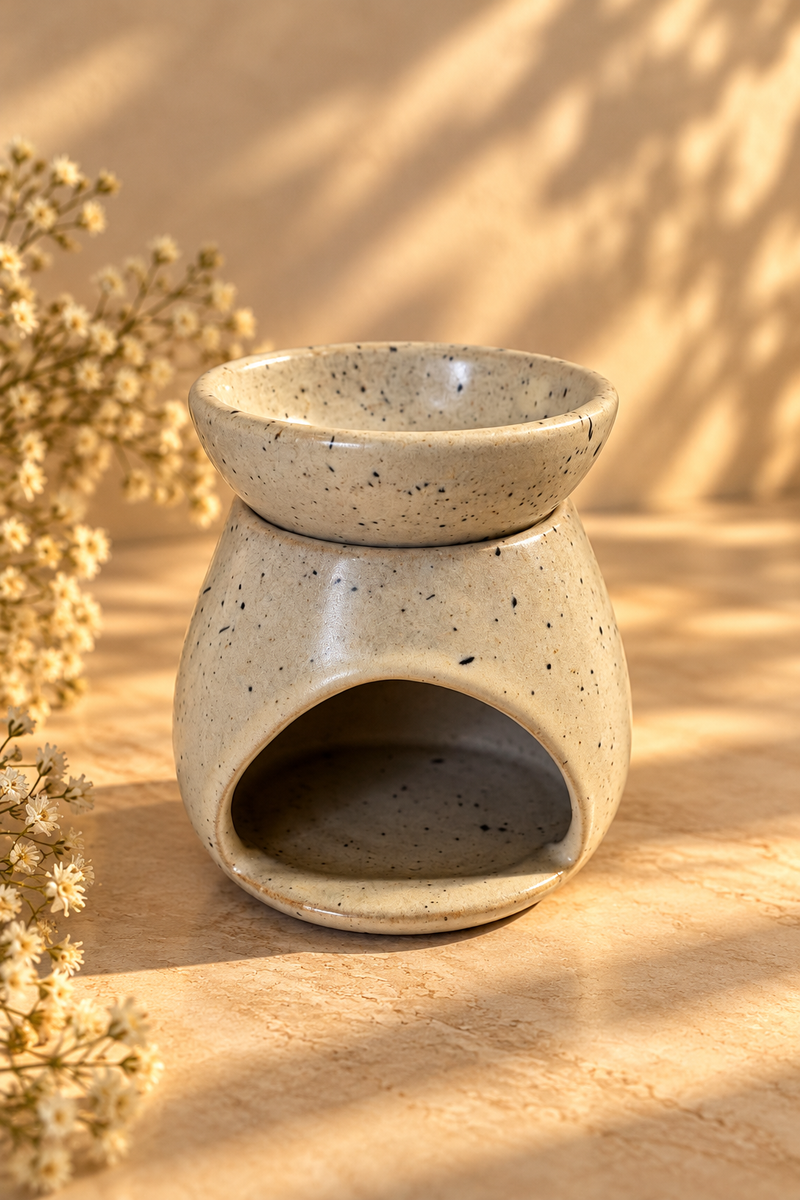 Cream Sand Wax Burner